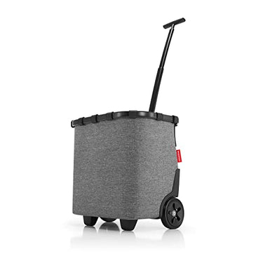 reisenthel carrycruiser in Twist Silver – Portable shopping trolley with sturdy aluminum frame, shoulder strap, and removable mesh inner pocket – Made of water-repellent material on sale